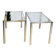 Tablettes d’appoints années 1970 en métal chromé plateaux verres