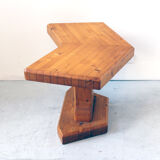 Side table in solid glued laminated pine