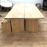 Solid wood dining table