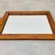 Miroir orme brutaliste années 70 bois massif 51x74cm