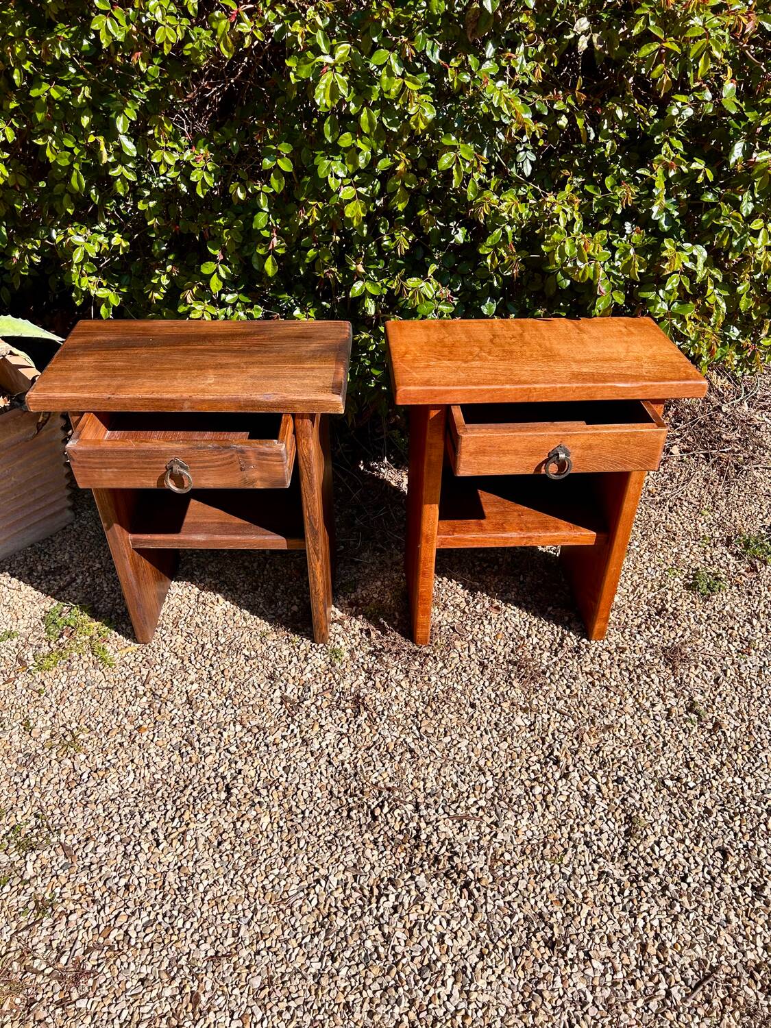 Brutalist bedside tables