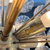 Magnifique réplique de Spoutnik en laiton et verre, inspirée de l'ère spatiale, signée Dandelion, années 1960 / Allemagne