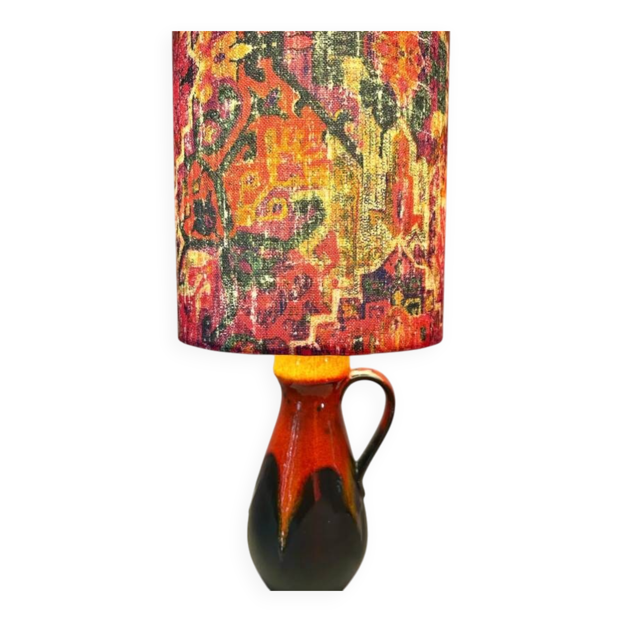 Lampe vase upcyclée des années 70 de Bay Keramik