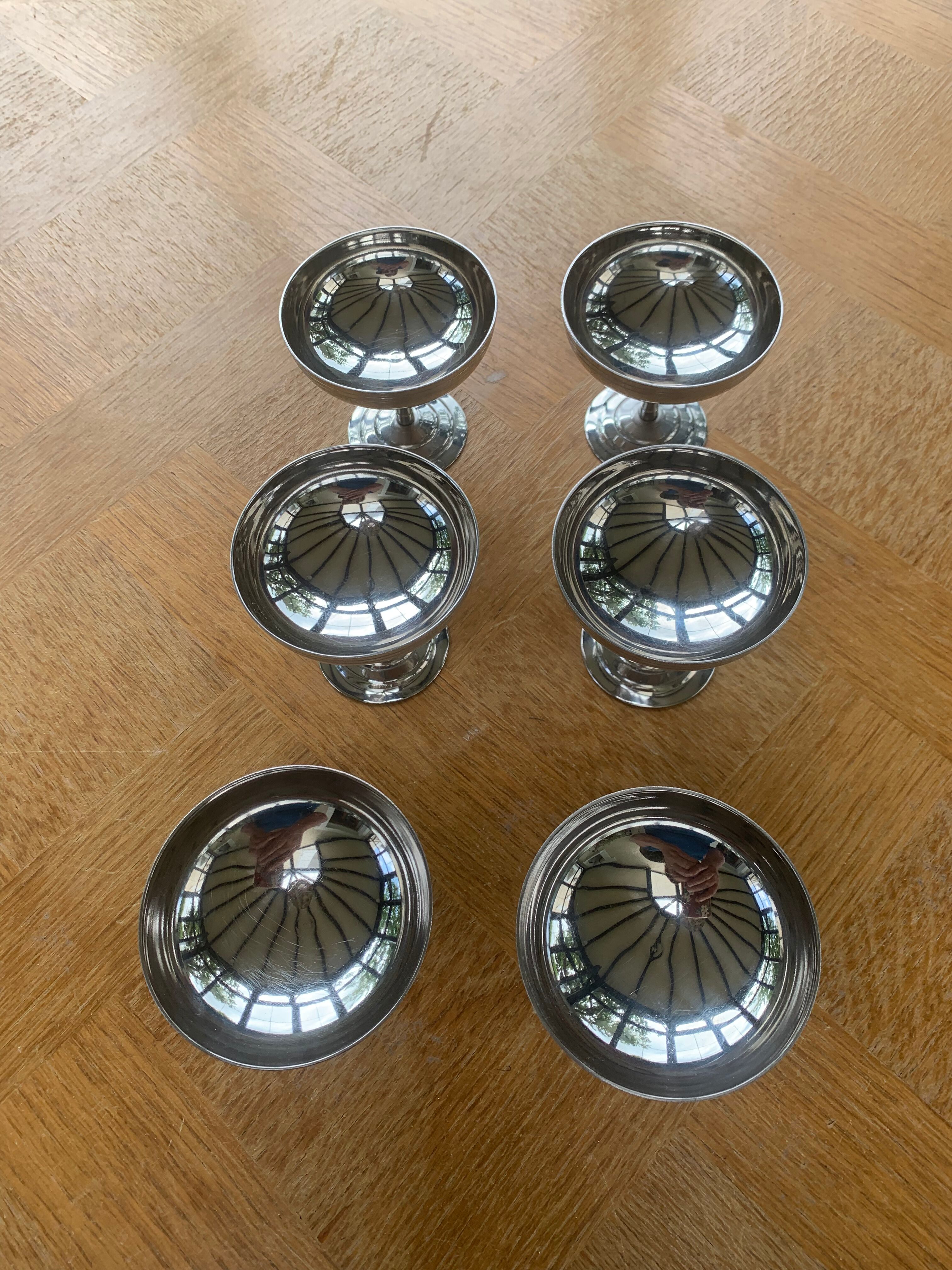 6 coupes à glace en inox Rémi letang