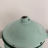 Mint green enamelled sheet metal coffee maker