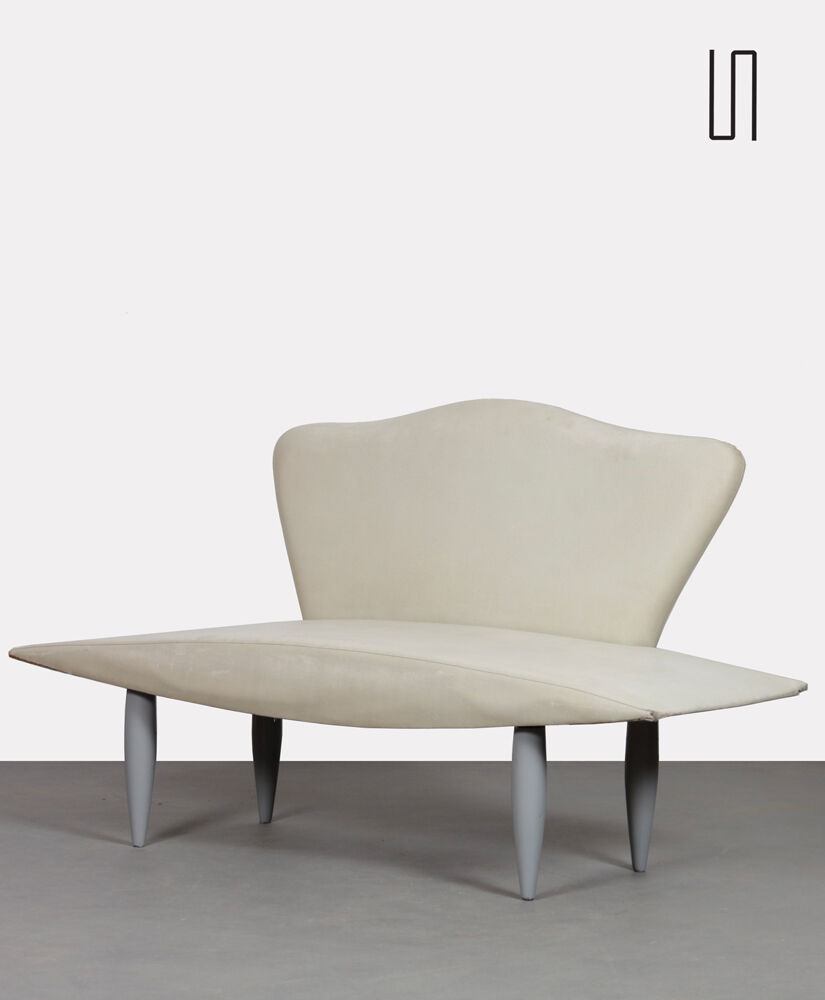 Leatherette bench from the 1980s