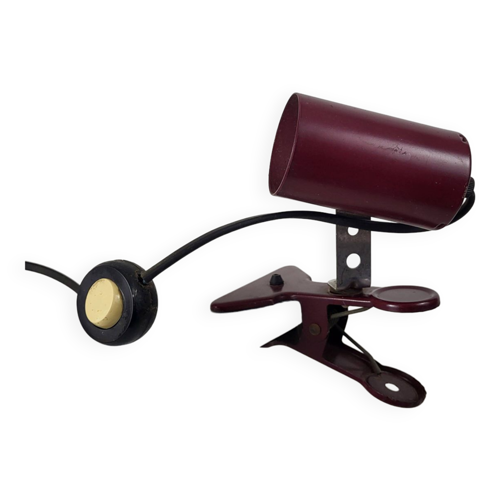 Spot à Pince LITA Vintage Années 60 - Lampe Industrielle En Aluminium/métal - Déco Rétro - Gris - Pour Intérieur