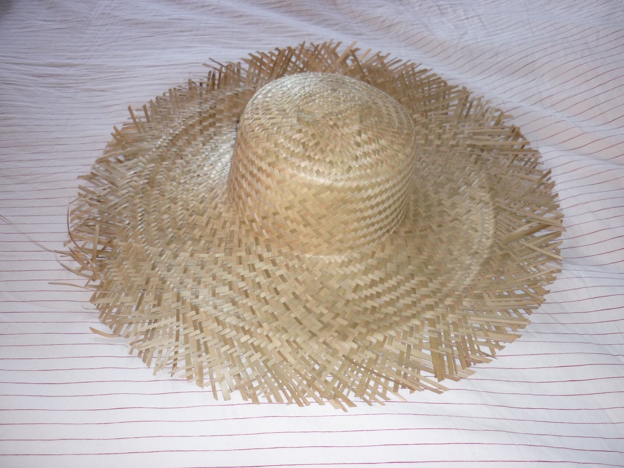 Braided straw capeline hat
