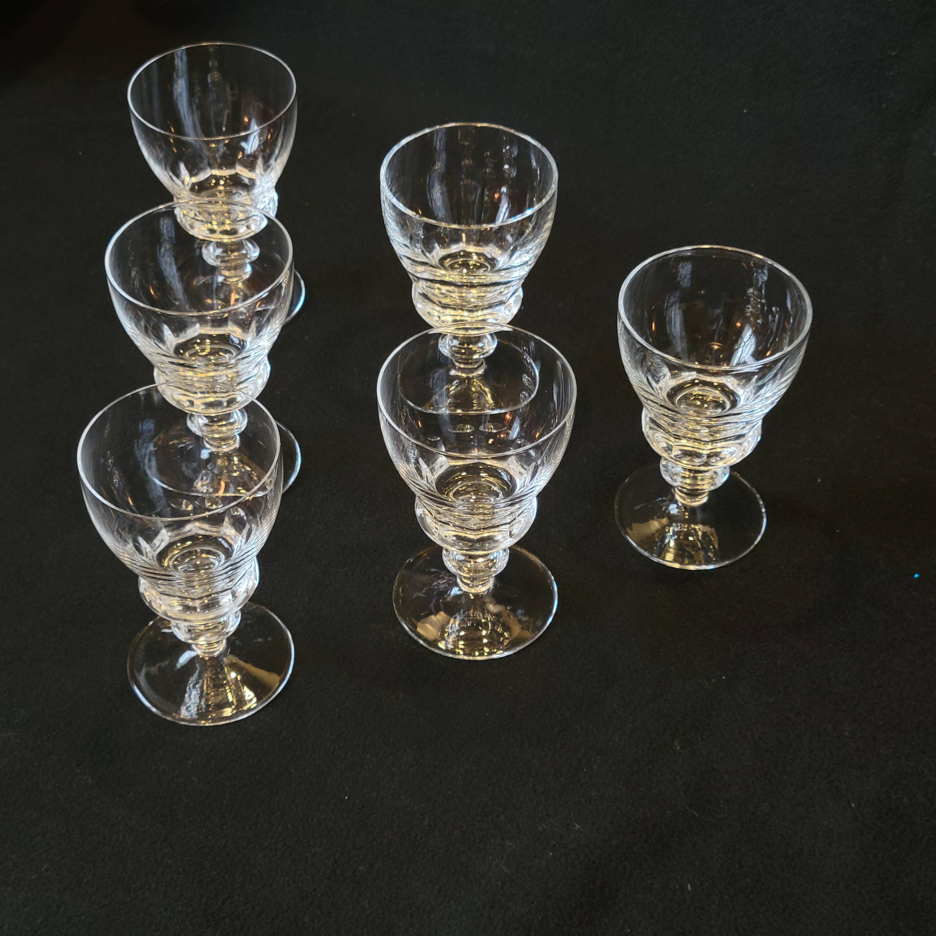 6 Antique Baccarat Cut Crystal Port or White Wine Glasses?