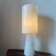 Mid-Century Modernist Spanish Alabaster Table Lamp, 1990s