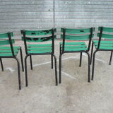 Lot of 4 garden chairs stackable