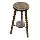 Tripod table with 2 vintage trays 1960 stool