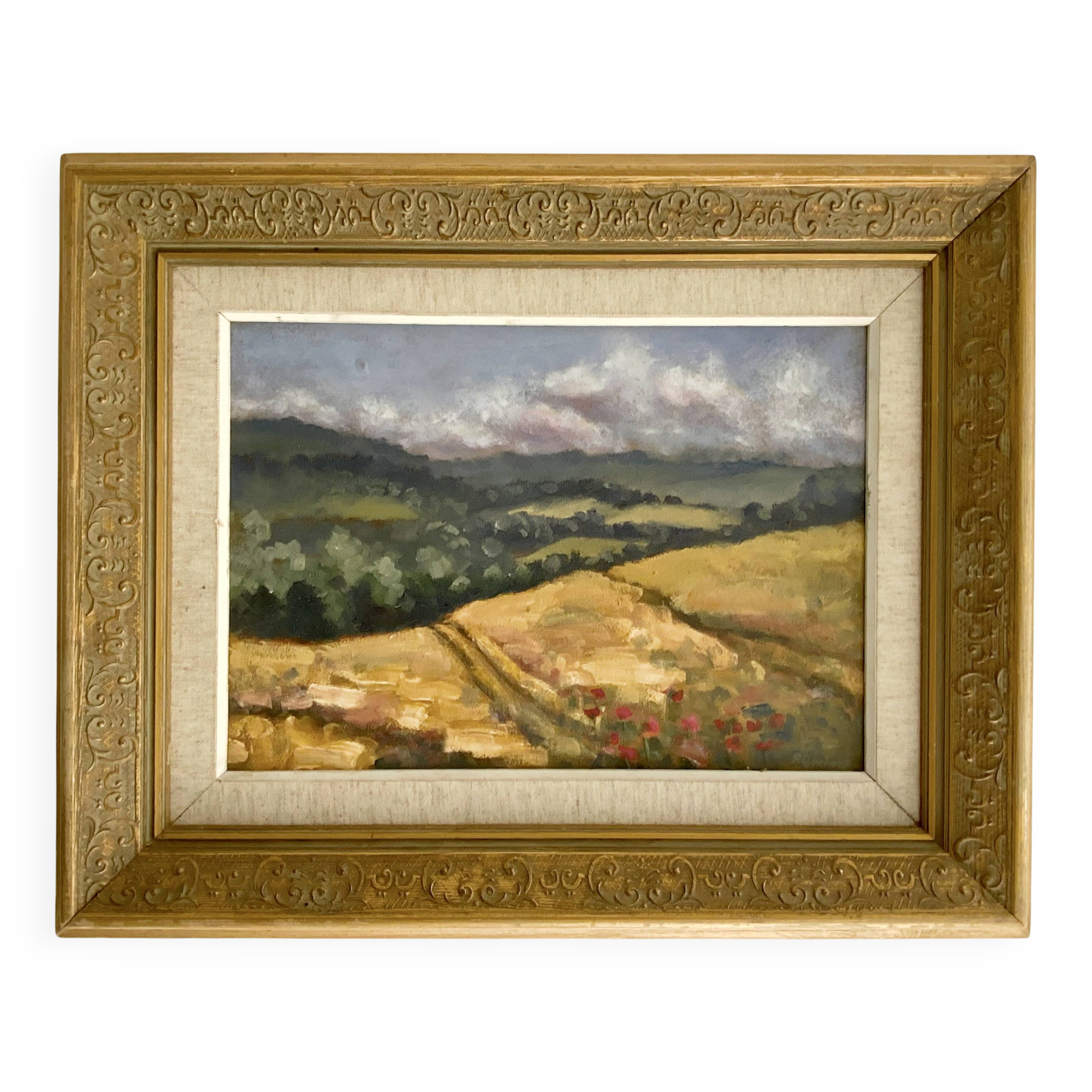 Vintage Impressionist Oil Painting Landscape, Signed R. Grinberg