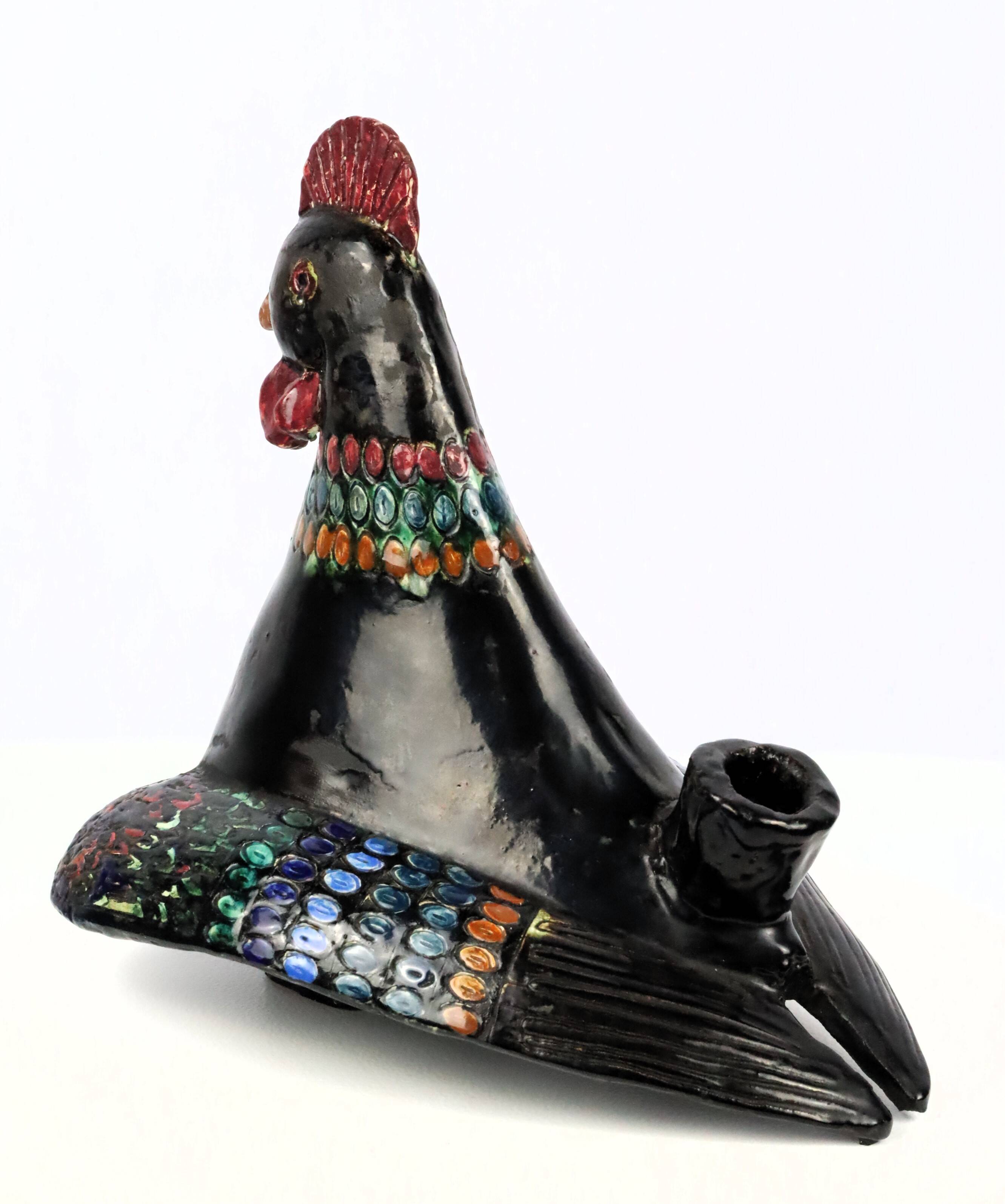 Zoomorphic ceramic vase in the style of Guidette Carbonell