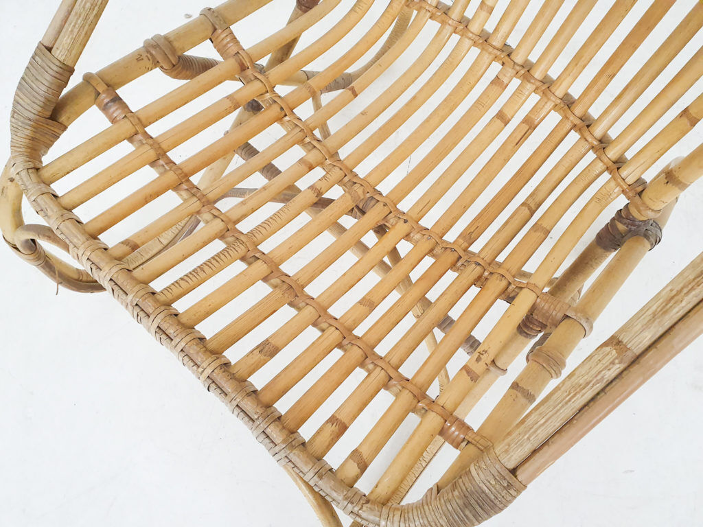 Mid-century bamboo lounge chair by Rohe Noordwolde, The Netherlands 1950's