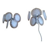 Pair of Gino Vistosi Murano wall lamps 60/70s