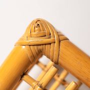 Scandinavian bamboo and rattan bench, second half of the 20th century