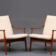 Danish furniture architect. armchair with a teak, rye and seat cushion structure