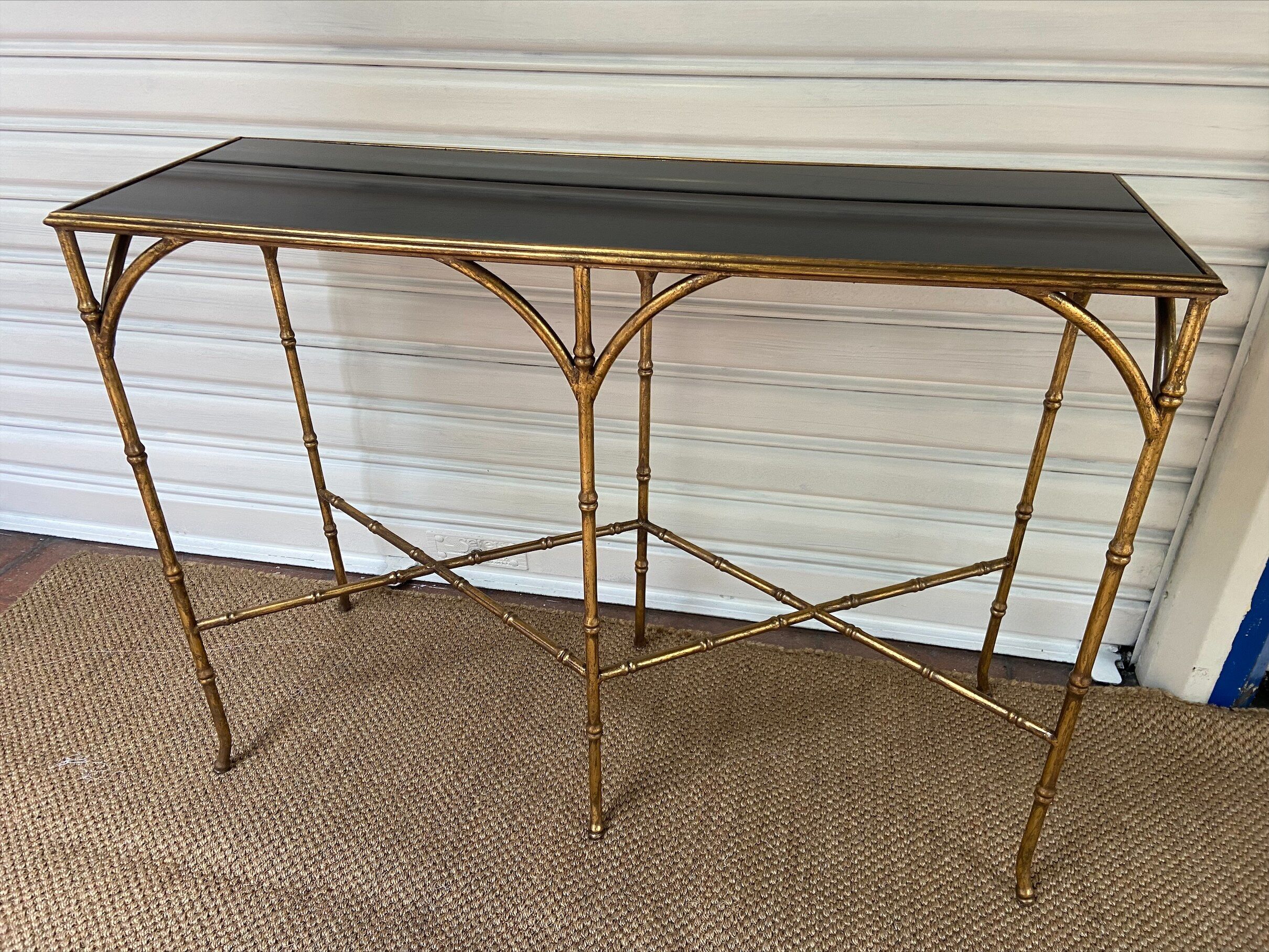 Console 90s - Metal and glass