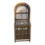 Large woven rattan shelf 🇮🇹 Vintage Italy 1970