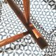 Tabouret bois vernis