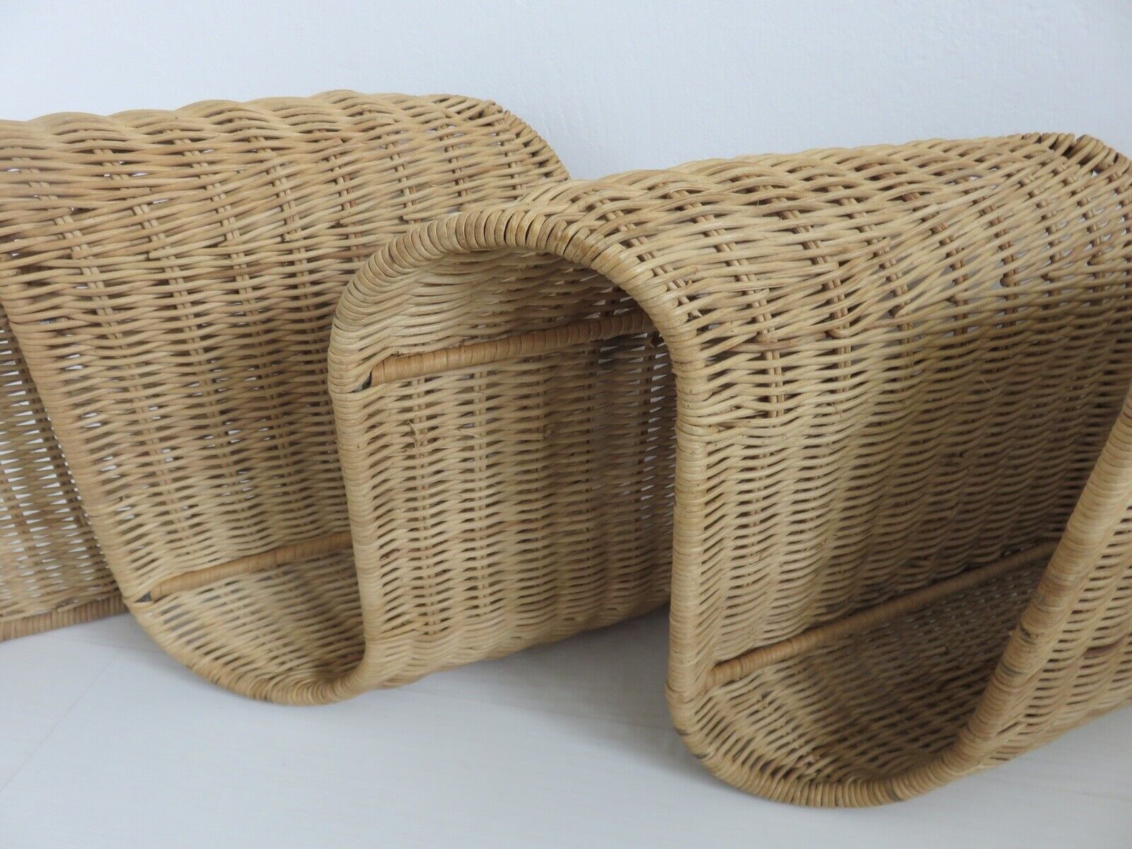 Door magazines wall in rattan Italy 70s