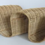 Door magazines wall in rattan Italy 70s