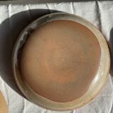 11 assiettes creuses artisanales vintage en grès mat