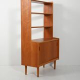 Scandinavian teak bookcase with cabinet, 1960s