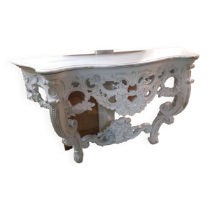 Console en bois patiné