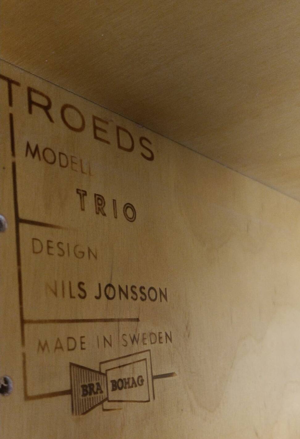 Rare - Scandinavian teak sideboard - "Trio" by Nils Jonnson (Troeds)