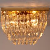 Novaresi Gold Plated Ceiling Lamp CH Serie 1970 Italy