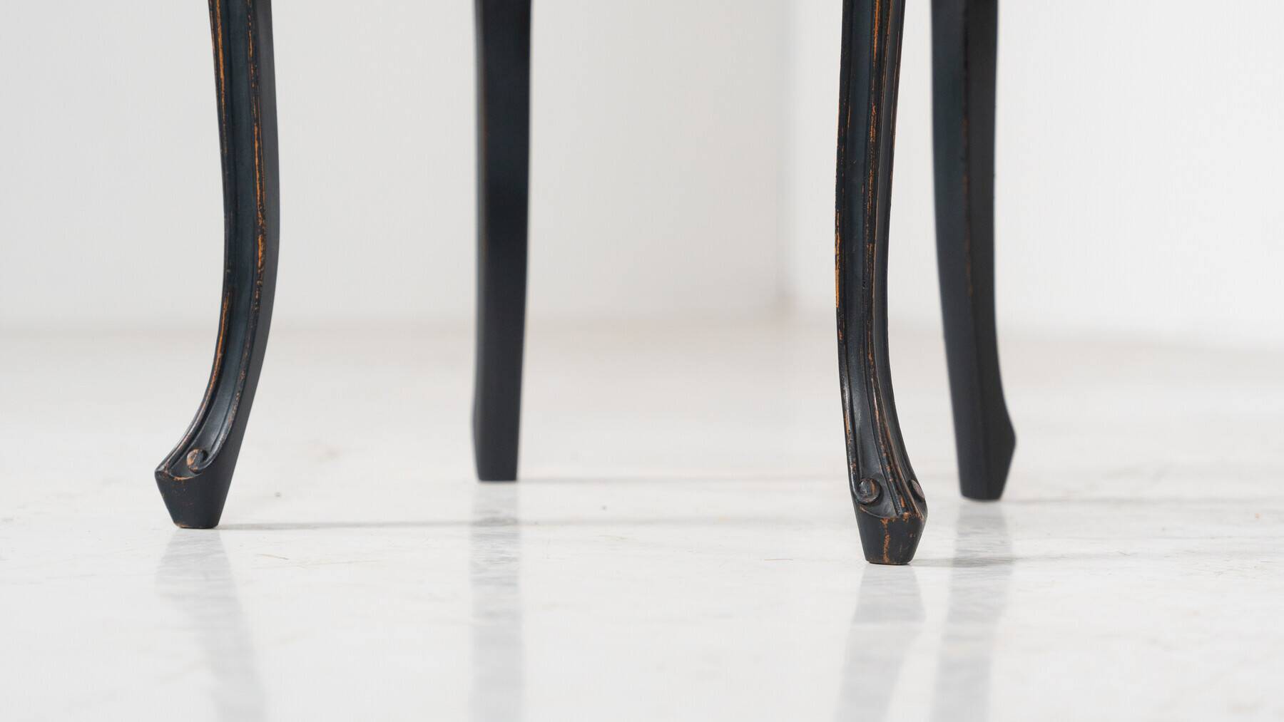 2 Louis XV style bar stools, Belgium