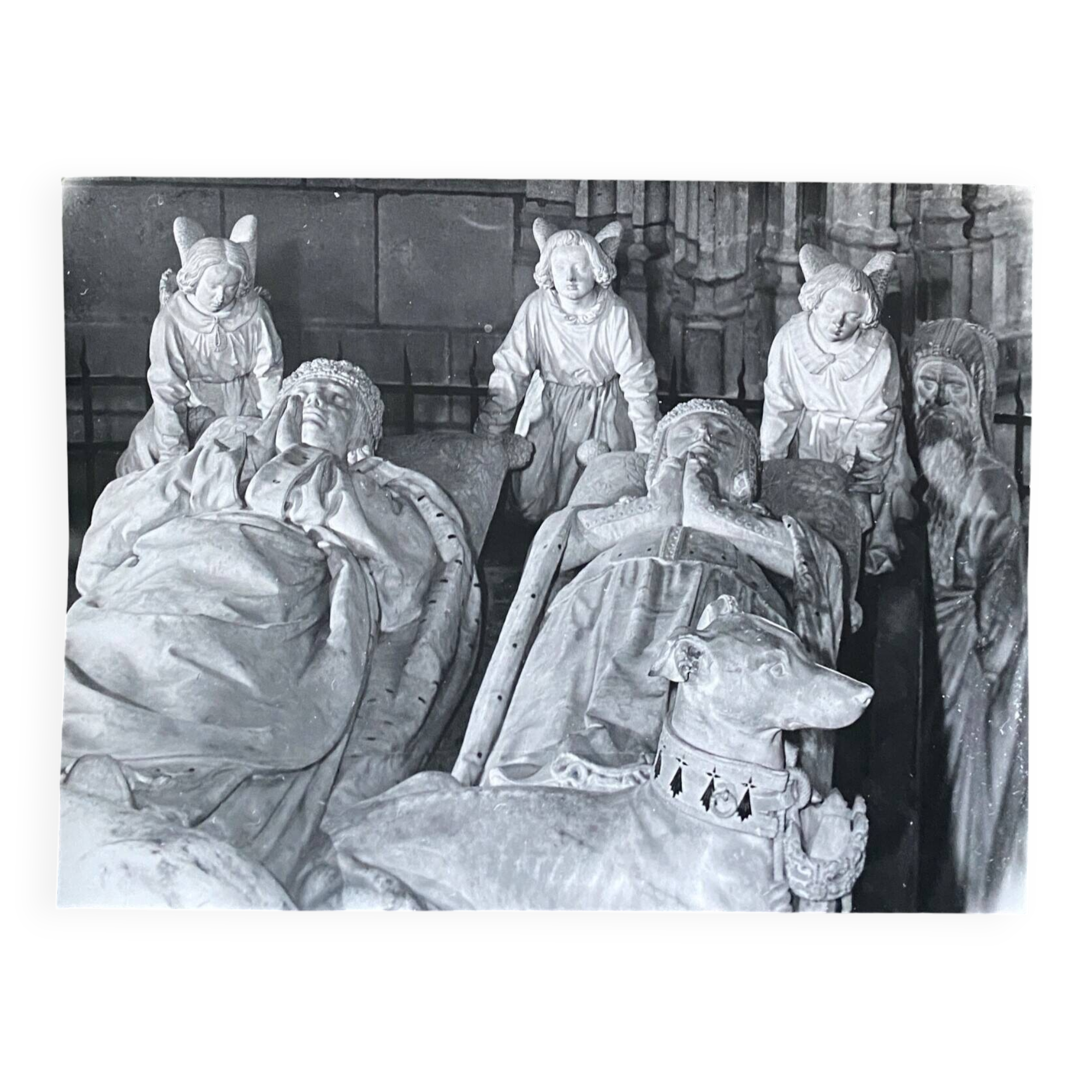 Photo Argentique Tombeau Anges II Bernard Darot XXe