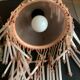 Paire d’appliques murales en verre rose et pampilles
