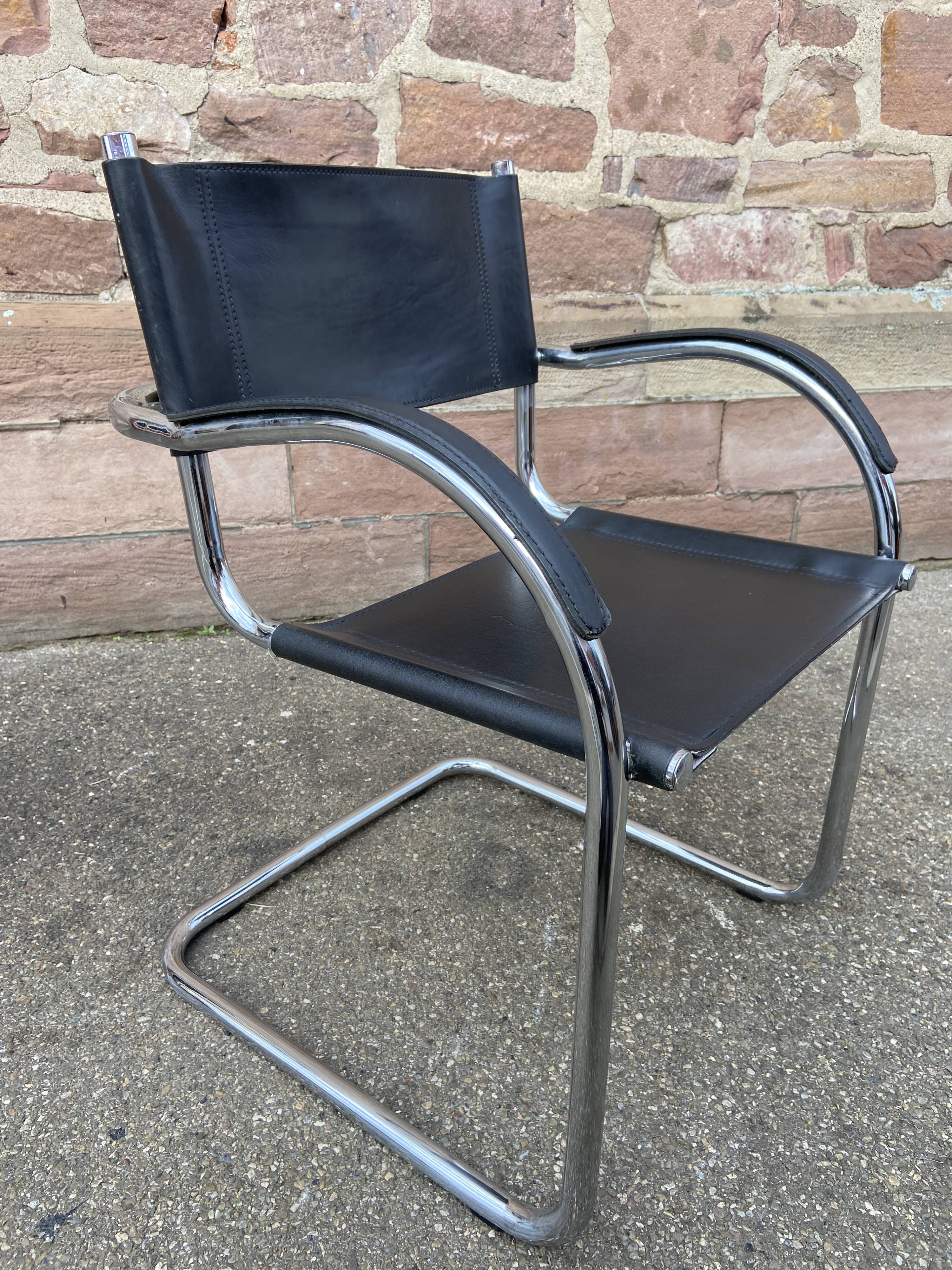 Office armchair cantilever B34 S34 style Marcel Breuer