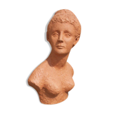 Bust woman in terracotta