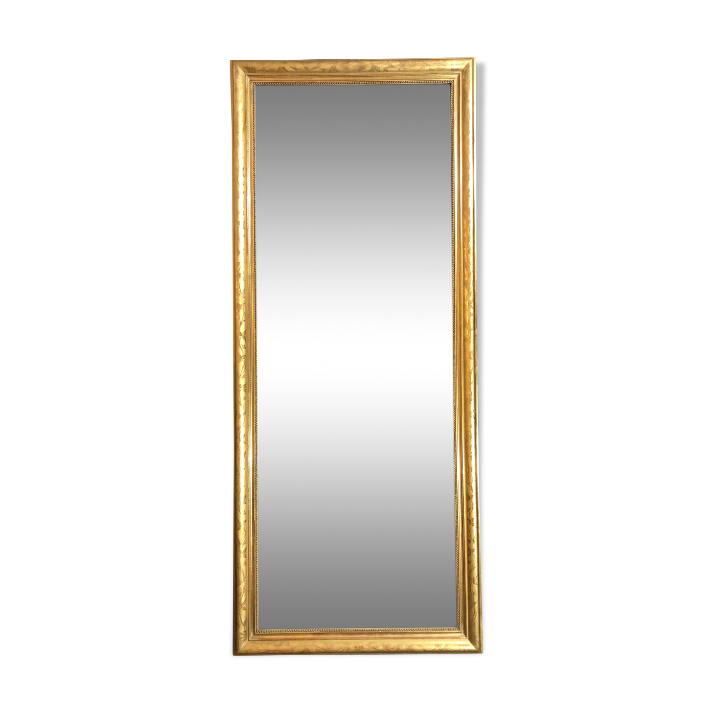 Miroir 190x80 d'époque Louis Philippe doré a la feuille d'or