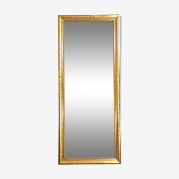 Miroir 190x80 d'époque Louis Philippe doré a la feuille d'or