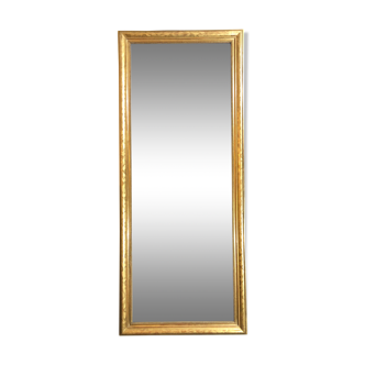 Miroir 190x80 d'époque Louis Philippe doré a la feuille d'or