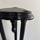 Napoleon III stool in blackened carved wood, 19th century