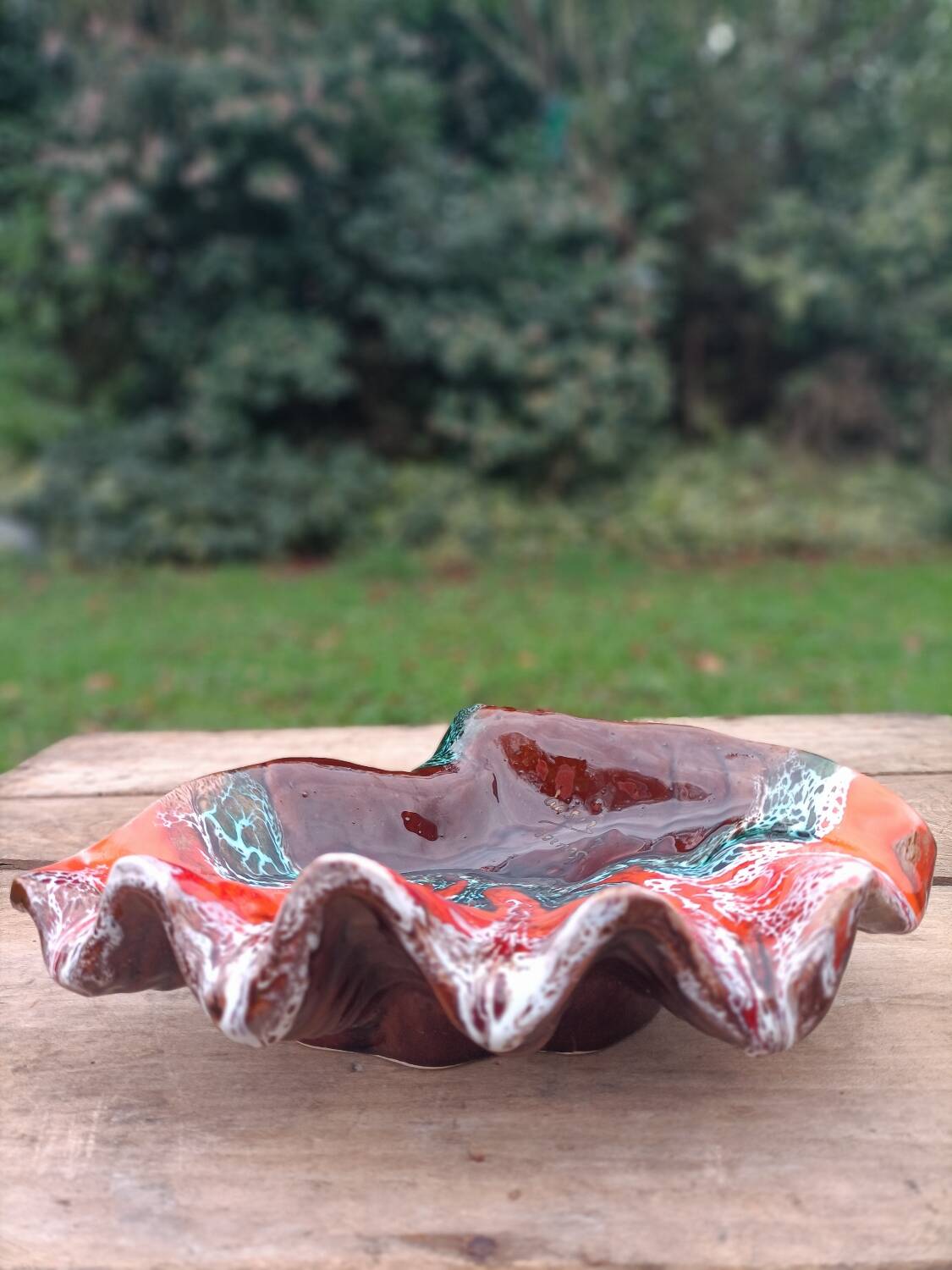 Retro ceramic ashtray