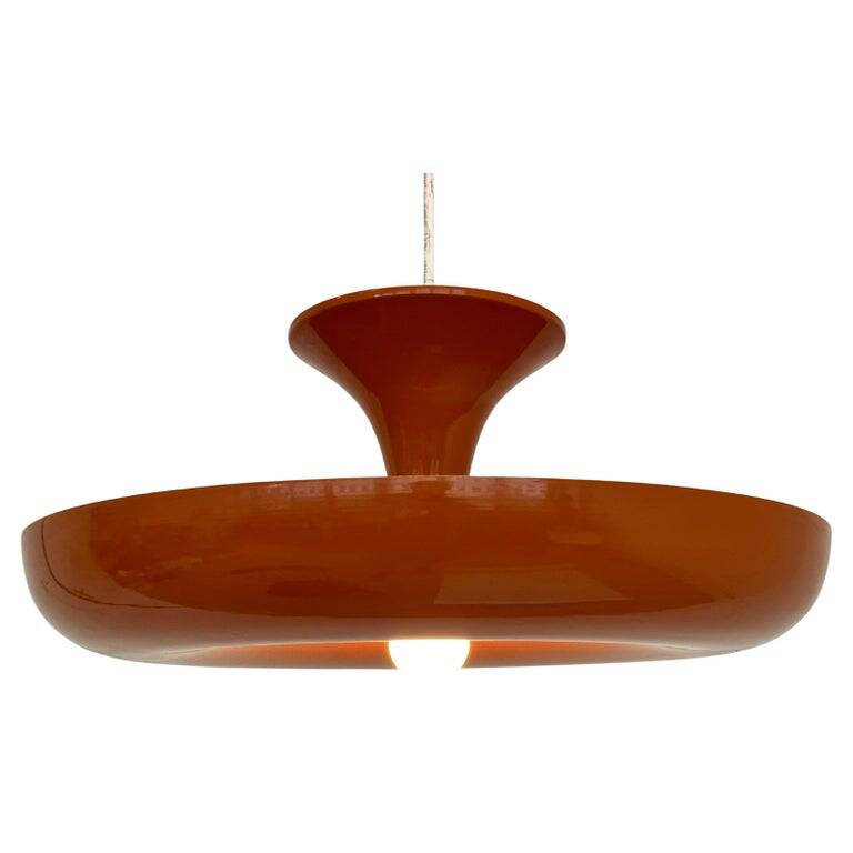 Very rare midcentury orange pendant, Denmark, 1970