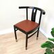 Vintage THONET Bentwood Dining Chair: Postmodern Brown Leather Seat