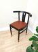Vintage THONET Bentwood Dining Chair: Postmodern Brown Leather Seat