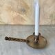 Silver cellar rat candle holder