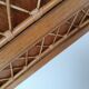 Vintage wood and rattan chest of drawers