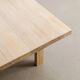 Squared Danish pine sofa table, 1970s