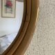 Vintage 1970 mirror apple rattan wicker fruit - 35 x 32 cm
