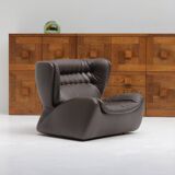 One-seat lounge sofa model pasha, manufactured in the 1970s by durlet, belgium.